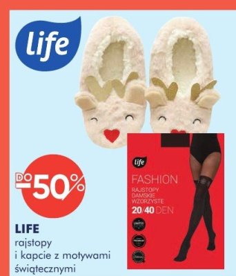 Rajstopy LIFE rajstopy i kąpcie z motywami świątecznymi promocja w Super-Pharm