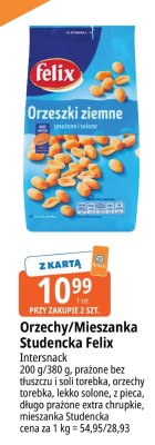 Orzeszki ziemne Orzeszki/Mieszanka Studencka Felix Intersnack promocja w Leclerc