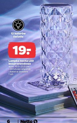 Lampka nocna LED bezprzewodowa promocja w Netto