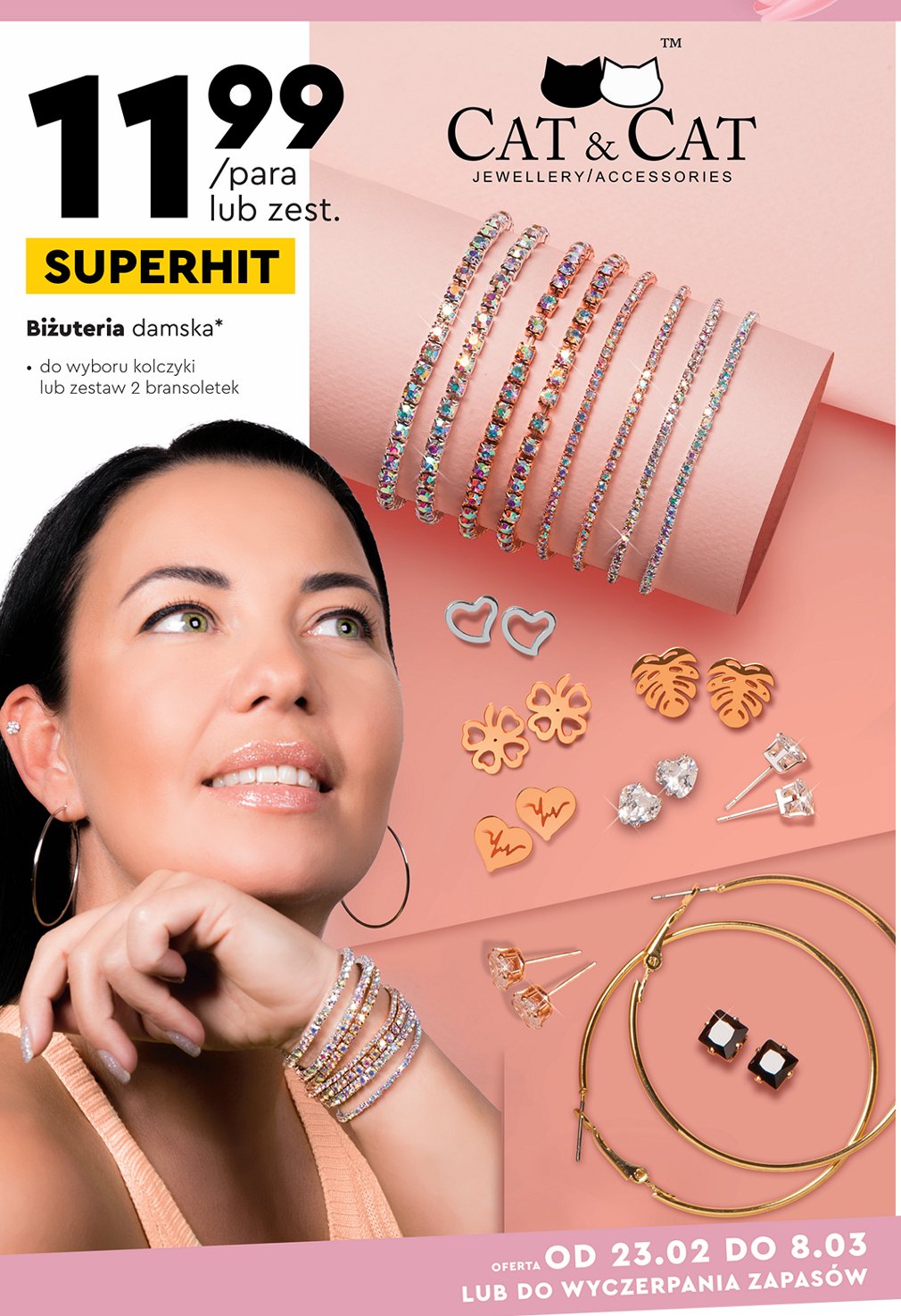 Kolczyki li艣cie Cat&cat promocja