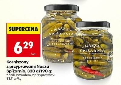 Korniszony z miodem promocja w Biedronka