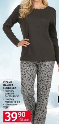 Piżama damska lub męska promocja w Selgros