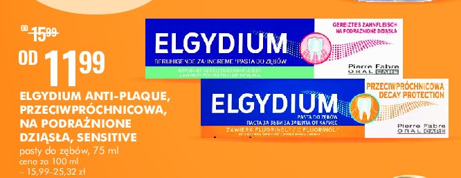 Pasta do zębów na podrażnione dziąsła Elgydium promocja