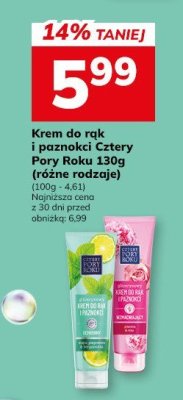 Krem do rąk wybrane rodzaje Pory Roku 130g (różne rodzaje) (100g - 4,61) promocja w Hitpol