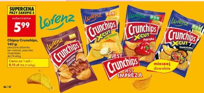 Chipsy Crunchips pieczone żeberka promocja w Biedronka