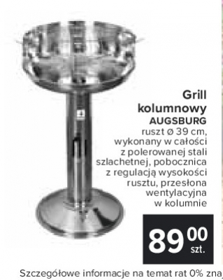 Grill kolumnowy augsburg Activa grillkuche promocja