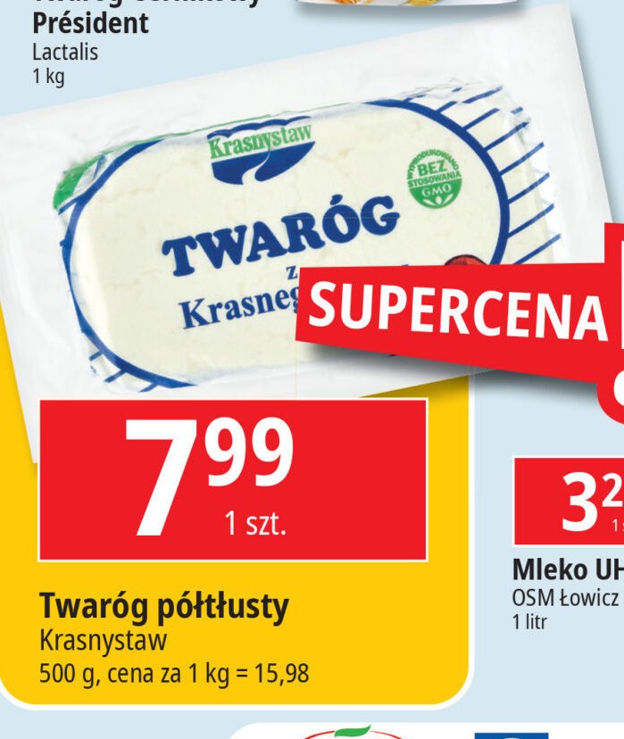 Twaróg wiejski półtłusty Krasnystaw promocja w Leclerc