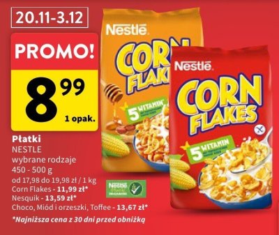 Płatki wybrane rodzaje promocja w Intermarche