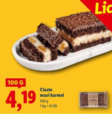 Ciasto maxi karmel promocja w Lidl