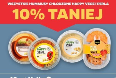 Hummusy chłodzone Happy Vege i Perla -10% Netto promocja w Netto