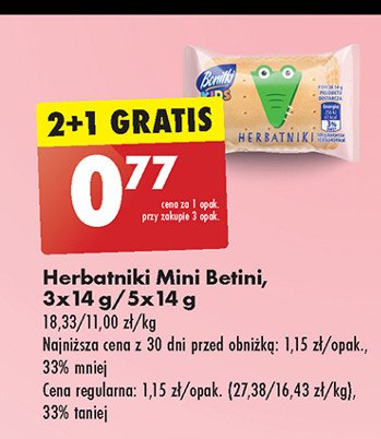 Herbatniki mini betini Bonitki promocja w Biedronka