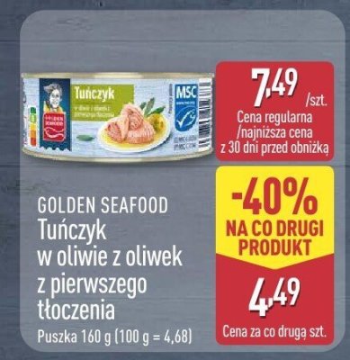 Tuńczyk w oliwie z oliwek z pierwszego tłoczenia promocja w Aldi