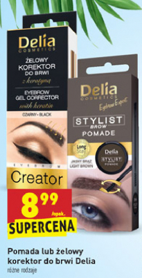 Korektor do brwi czarny Delia eyebrow gel corrector promocja