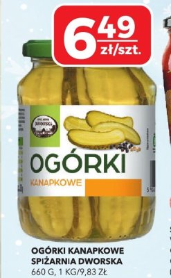 Ogórki kanapkowe Spiżarnia Dworska promocja w Top Market
