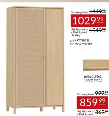 Półka CLFB02 160/21,9/25,6 NORTADO promocja w Abra Meble