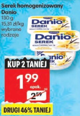 Serek Serek homogenizowany Danio wybrane rodzaje promocja w Delikatesy Centrum