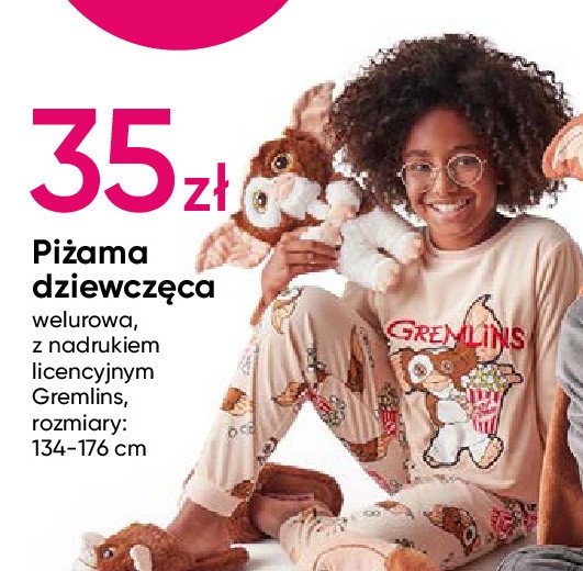 Piżama dziewczęca gremliny 134-176 promocja w Pepco