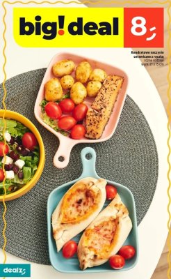 Kwadratowe naczynie ceramiczne z rączką różne rodzaje wym. 21 x 15 cm promocja w Dealz