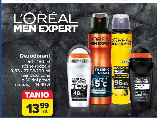 Dezodorant thermic resist L'oreal men expert promocja