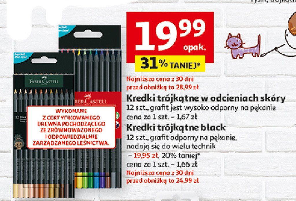 Kredki ołówkowe black edition Faber-castell promocja