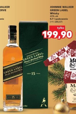 Whisky JOHNNIE WALKER GREEN LABEL promocja w Kaufland
