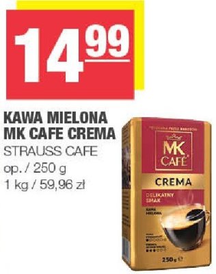 Kawa mielona MK Cafe Crema Strauss Cafe promocja w SPAR