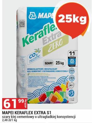 Klej cementowy MAPEI KERAFLEX EXTRA S1 szary klej cementowy o ultragładkiej konsystencji promocja w Merkury Market