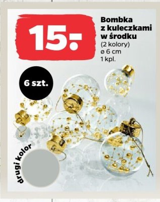 Bombka z kuleczkami w środku ø 6 cm, 2 kolory promocja w Netto