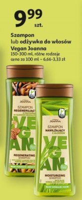 Szampon do włosów regenerujący z proteinami ze słodkich migdałów Joanna vegan promocja