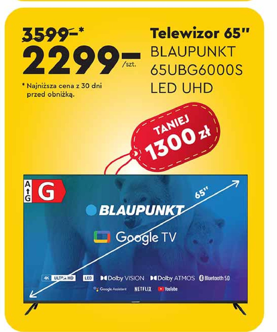 Telewizor 65" ubg6000s Blaupunkt promocja