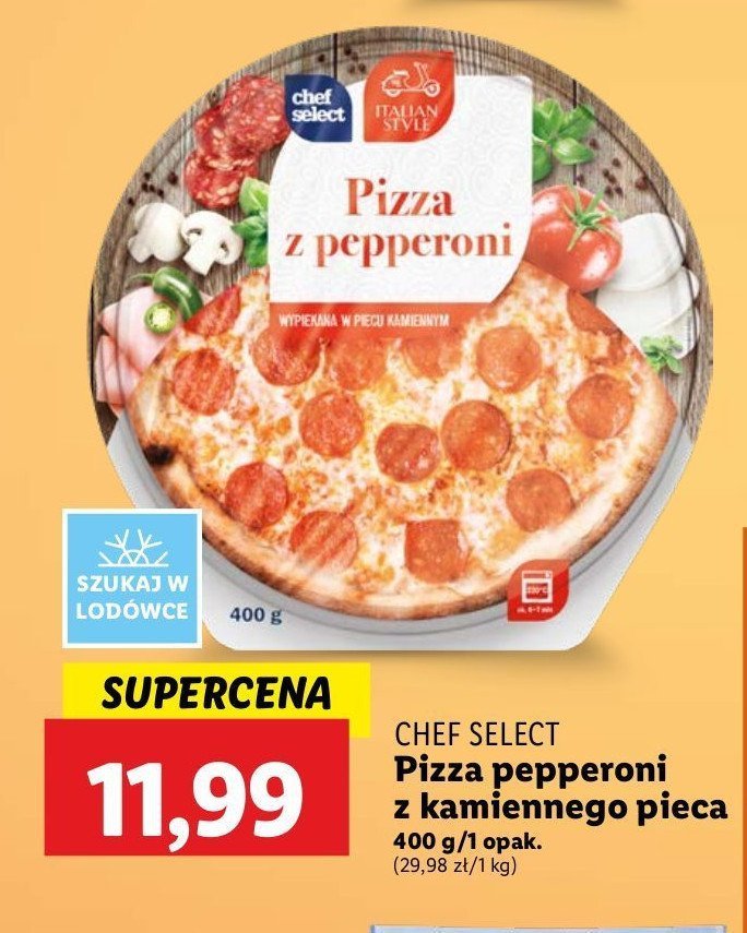 Pizza z pepperoni Chef select promocja