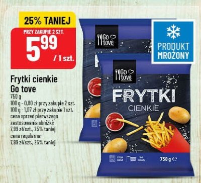 Frytki cienkie Go tove promocja w POLOmarket