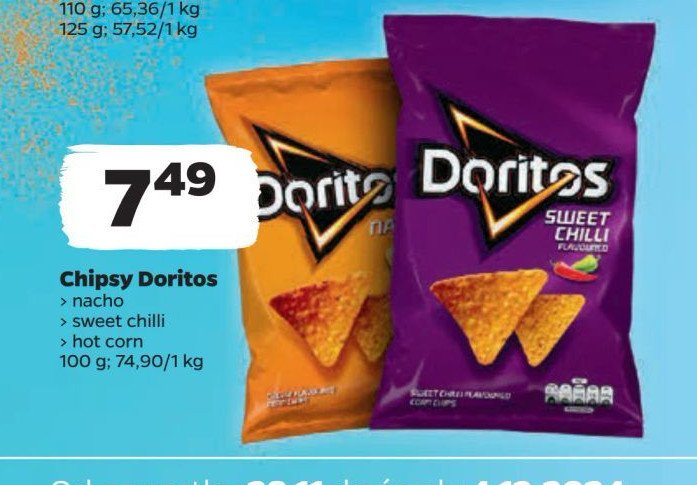 Natchosy hot corn Doritos promocja w Netto