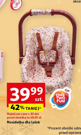 Nosidełko dla lalek One two fun promocja w Auchan