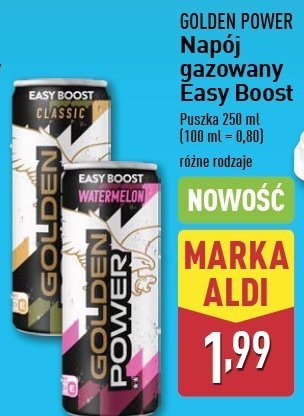 Napój waterlemon GOLDEN POWER promocja