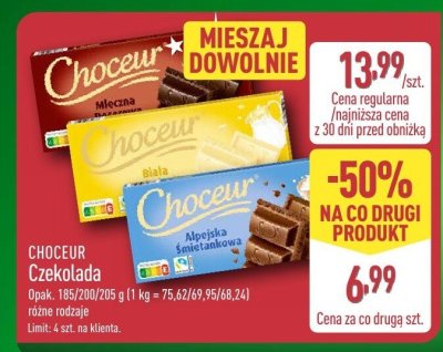 Czekolada CHOCEUR promocja w Aldi