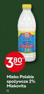 Mleko Polskie spożywcze 2% Mlekovita promocja w Żabka