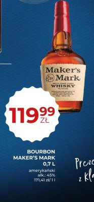 Bourbon Maker's Mark 0,7 l promocja w Duży Ben