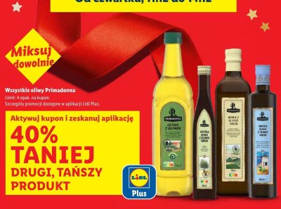 Oliwa Primadonna - wszystkie oliwy marki Primadonna promocja w Lidl