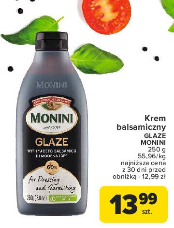 Krem z octu balsamicznego Monini glaze promocja w Carrefour Market