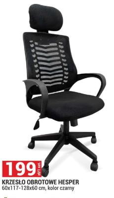 Krzesło obrotowe HESPER 60x117-128x60 cm promocja w Merkury Market