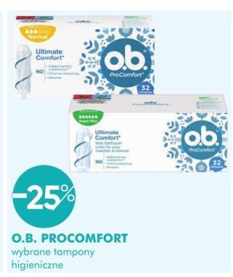 Wybrane tampony higieniczne O.B. PROCOMFORT promocja w Super-Pharm