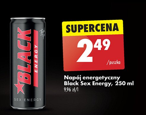 Napój energetyczny sex energy Black promocja