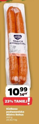 Kiełbasa podwawelska Mistrz Rohus promocja w Netto