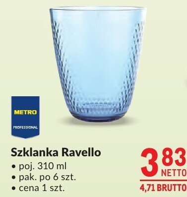 Szklanka Ravello Metro promocja w Makro