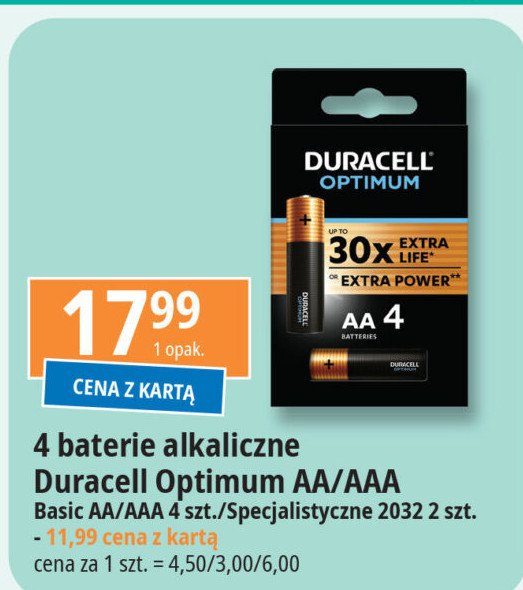 Baterie aaa Duracell optimum promocja