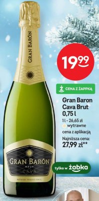 Wino Gran Baron Cava Brut 0,75l promocja w Żabka
