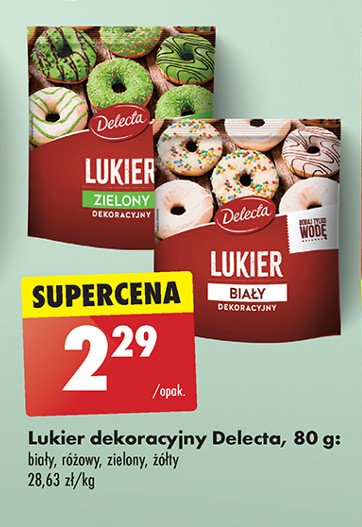 Lukier zielony Delecta promocja w Biedronka