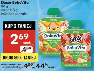 Deser BoboVita 80 g wybrane rodzaje promocja w Delikatesy Centrum