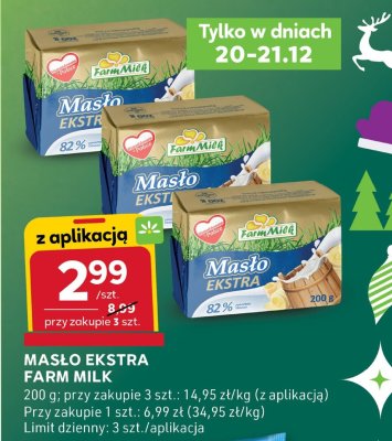Masło ekstra Farm Milk promocja w Stokrotka